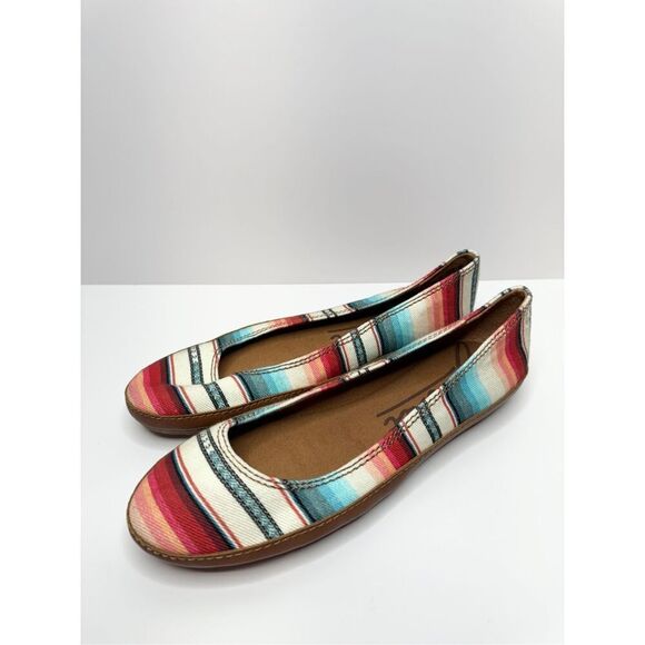 Zodiac Flats Bohemian Slip On Striped Size 7.5 Fabric Upper Casual - Picture 3 of 7